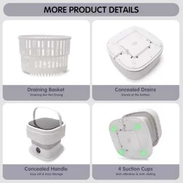 Compact Portable Mini Washing Machine Ideal for Travel