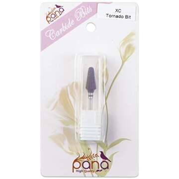PANA USA 3/32” Purple Tornado Nail Carbide Drill Bit - Fast Remove for Acrylic or Hard Gels Remover Professional Manicure Pedicure Rotary Tool- Extra Coarse
