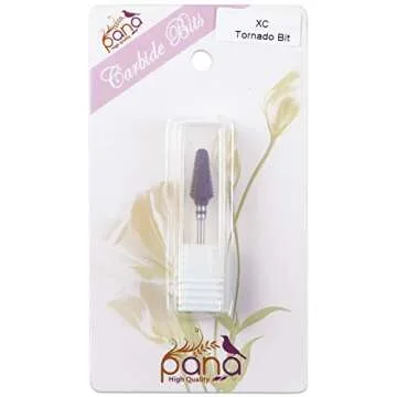 PANA USA 3/32” Purple Tornado Nail Carbide Drill Bit - Fast Remove for Acrylic or Hard Gels Remover Professional Manicure Pedicure Rotary Tool- Extra Coarse