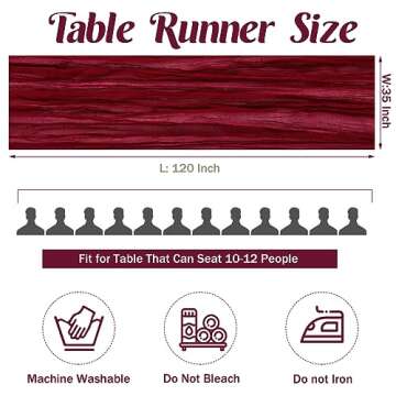 Burgundy Cheesecloth Table Runner for Weddings and Events