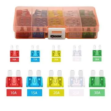 120Pcs Assorted Mixed Auto Car Truck Medium(40 Pcs) and Small(80 Pcs) Standard Blade Fuse Box Set Assortment Kit 10 15 20 25 30 AMP Car Motorcycle Boat Truck SUV Automotive Replacement Fuses, orange