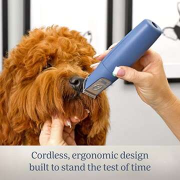 Oster Professional Cordless Finisher Animal Trimmer with Rechargeable Battery, Blue