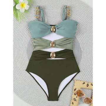 Narecte One Piece Swimsuit for Women with Tummy Control