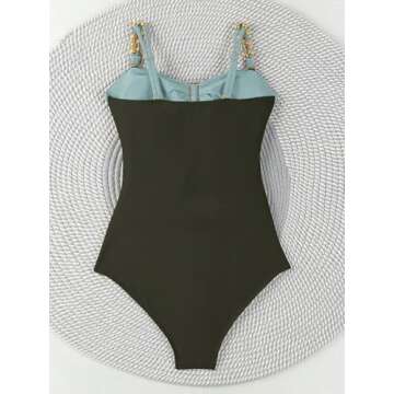 Narecte One Piece Swimsuit for Women with Tummy Control