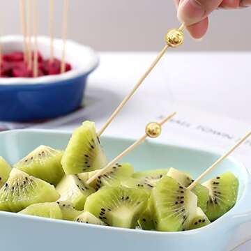Elegant Bamboo Cocktail Picks for Appetizers - 100 Pack