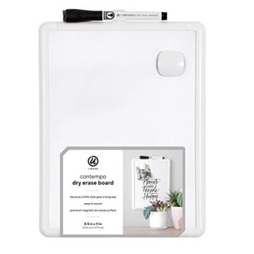 U Brands Contempo Magnetic Dry Erase Board for Home and Office