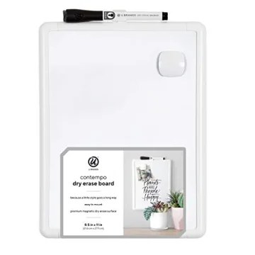 U Brands Contempo Magnetic Dry Erase Board for Home and Office