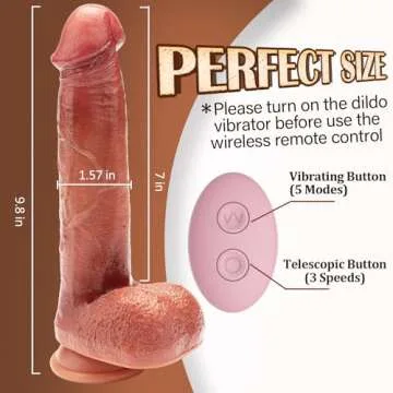 Thrusting Dildo Vibrator for G-Spot Stimulation