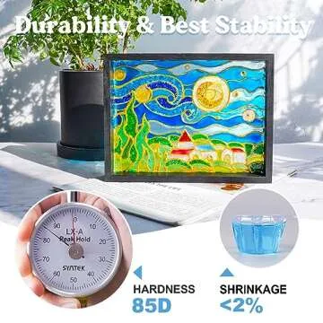 LET'S RESIN UV Resin with Light,Upgraded 200g Crystal Clear&Low Odor UV Resin Kit,UV Light,Silicone Mat,Ultraviolet Epoxy Resin Hard,UV Resin Starter Kit for Jewelry,Craft Decor