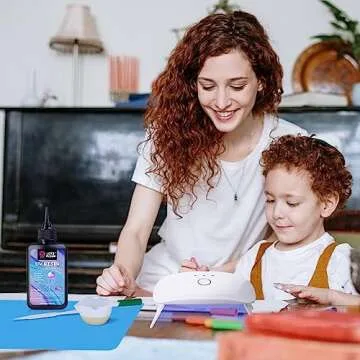 LET'S RESIN UV Resin with Light,Upgraded 200g Crystal Clear&Low Odor UV Resin Kit,UV Light,Silicone Mat,Ultraviolet Epoxy Resin Hard,UV Resin Starter Kit for Jewelry,Craft Decor