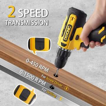 DEVONIC 12V Cordless Drill with 28pcs Accessories