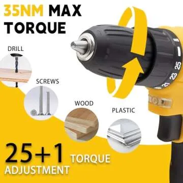 DEVONIC 12V Cordless Drill with 28pcs Accessories