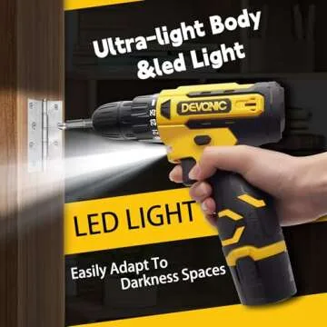 DEVONIC 12V Cordless Drill with 28pcs Accessories