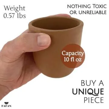 Handmade Clay Water Pitcher with Mug for Elegant Dining