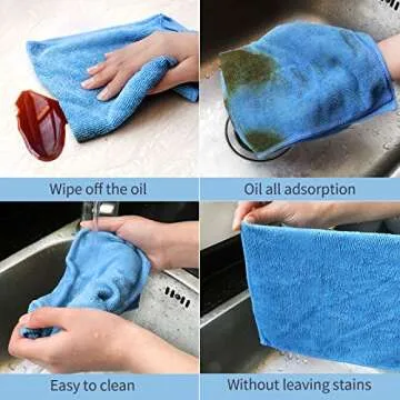 MASTERTOP 48 Pack Microfiber Cleaning Cloths - Versatile and Durable