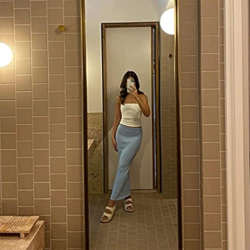 Chic SAFRISIOR Women Knitted Long Maxi Skirt for All Occasions