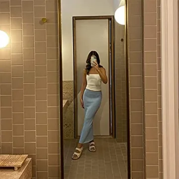 Chic SAFRISIOR Women Knitted Long Maxi Skirt for All Occasions