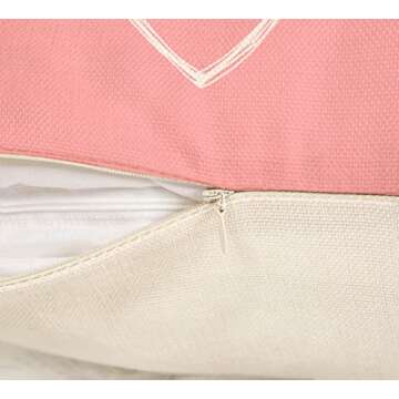 Valentine's Day Pillow Covers Set of 4 Love Heart Decor