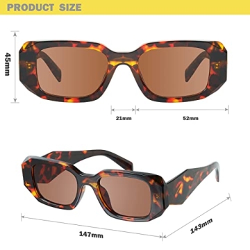 Mosanana Trendy Rectangle Sunglasses for All – Unique Styles