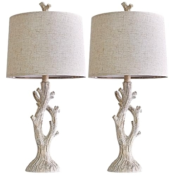 OYEARS Farmhouse Table Lamps Set of 2 for Any Room