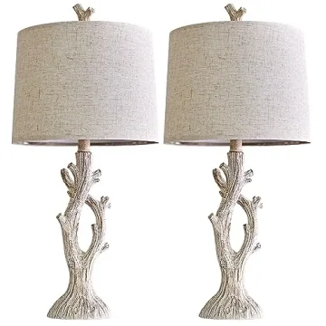 OYEARS Farmhouse Table Lamps Set of 2 for Any Room