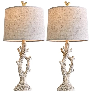 OYEARS Farmhouse Table Lamps Set of 2 for Any Room