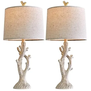OYEARS Farmhouse Table Lamps Set of 2 for Any Room
