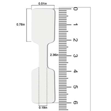 Blank Jewelry Price Label 500 Pieces Jewelry Price Tags Stickers Self Adhesive White Jewelry Repair Label for Necklace Earring Price Identify Rectangle Label