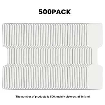 Blank Jewelry Price Label 500 Pieces Jewelry Price Tags Stickers Self Adhesive White Jewelry Repair Label for Necklace Earring Price Identify Rectangle Label