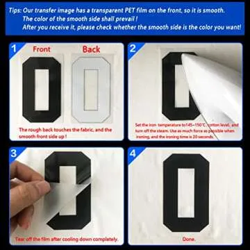 4 Inch Iron-On Heat Transfer Letters for Custom Clothing