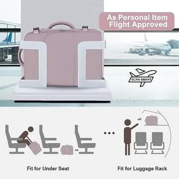 Sinaliy Travel laptop Backpack for Women, Personal Item Size Flight Approved, 16 Inch Laptop Bag with Multi-Pockets, College Computer Bag, Waterproof Carry On Backpack Casual Daypack Backpack