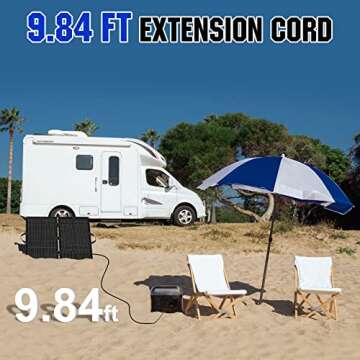 ECO-WORTHY 100W Portable Solar Panel for Camping & RV