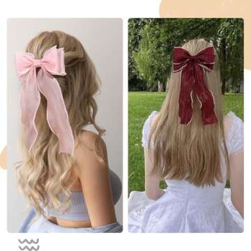PABOBIT Premium Hair Bows Set for Women and Girls