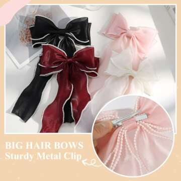 PABOBIT Premium Hair Bows Set for Women and Girls