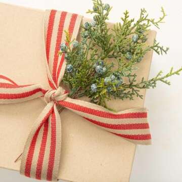 Factory Direct Craft Pack of 12 Artificial Juniper Cedar Sprays with Berries - Weather Resistant Christmas Greenery for Winter Indoor or Outdoor Holiday Decorations (10-1/4")