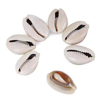 150 PCS 0.63"-0.71" Natural Strong Cowrie Shell Beads Smooth Cut Oval Seashells, Beach Seashells with Big Hole for DIY Craft Jewelry Making, Adorning Hair Locks and Braids