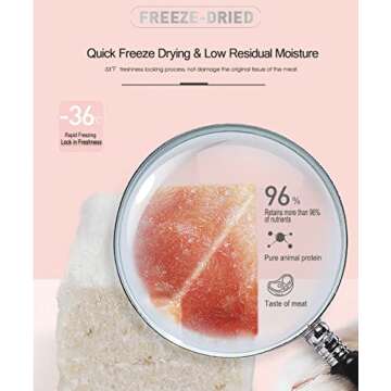 BNYEE Freeze Dried Chicken Cat & Dog Treats –15OZ Chicken Meat - High Protein, Bite-Sized, Trainin...