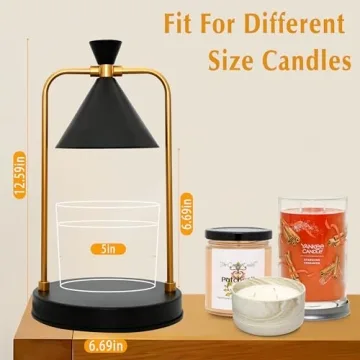 Candle Warmer Lamp with Timer Dimmer for Home Decor