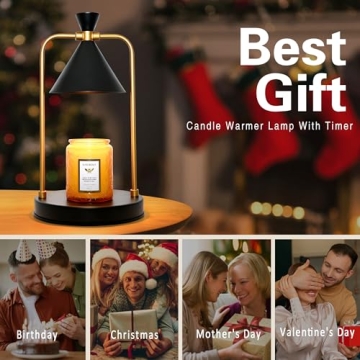 Candle Warmer Lamp with Timer Dimmer for Home Decor