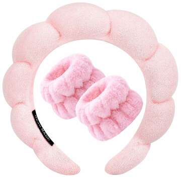 Zkptops Soft Terry Cloth Makeup Hairband