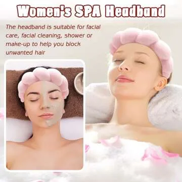 Zkptops Soft Terry Cloth Makeup Hairband