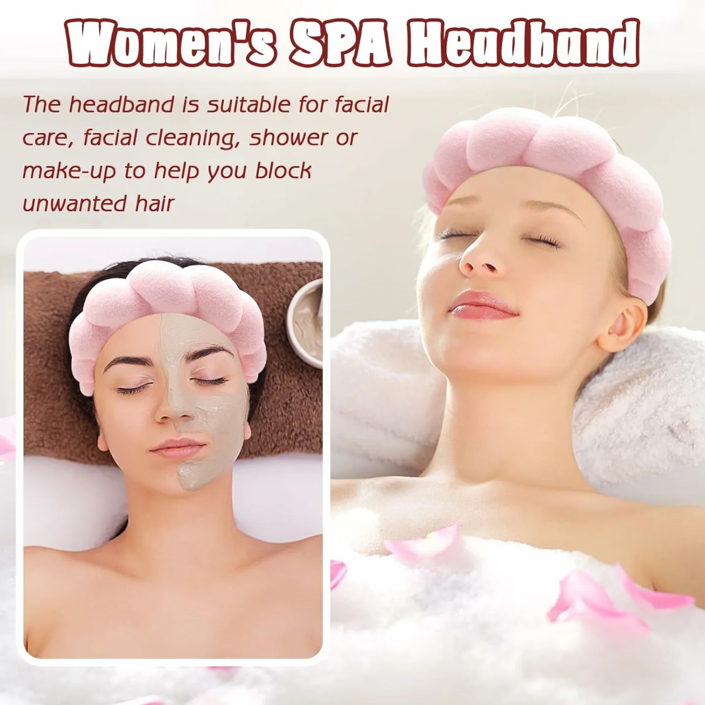 Zkptops Soft Terry Cloth Makeup Hairband