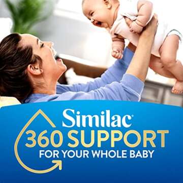 Similac 360 Total Care Infant Formula, Has 5 HMO Prebiotics, Our Closest Prebiotic Blend to Breast Milk, Non-GMO, Baby Formula, Ready to Feed, 8-fl-oz Bottle, Pack of 24