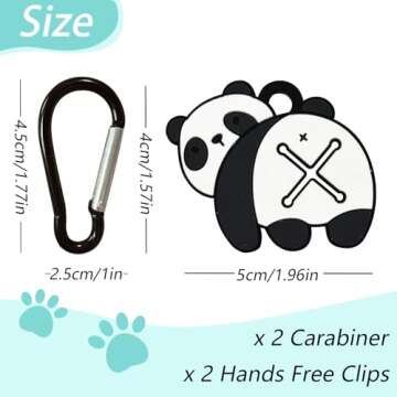 YUCHIYA Poop Bags Clips for Leashes Silicon Dog Poop Bag Holder Dispenser Hands-free Poop Bag Holder...