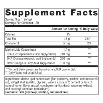 Metagenics OmegaGenics Fish Oil EPA-DHA 1000 - Omega-3 Fish Oil Supplement - for Heart Health, Muscu...