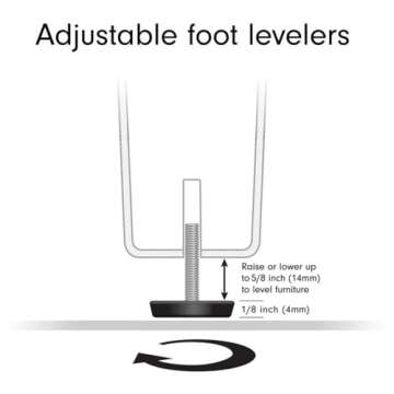 Henn&Hart Rectangular TV Stand for TV's up to 55" in White, TV Stands for the Living Room