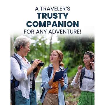 A5 Size Hardcover Travel Journal Notebook and Planner – Traveling Diary & Log Book – Plan and Record 3 Trips – 278 Pages 100gsm Recycled Paper – Trip Itinerary & Planning Gift for Women, Men