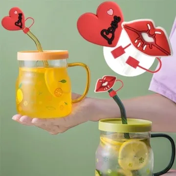 Cute Silicone Straw Covers for Stanley Cups - 8PCS