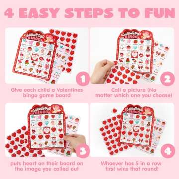 JOYIN 30 Players Bingo Cards (5x5) for Kids School Classroom Exchange Gift Rewards, Fun Party Games, Indoor Family Activities