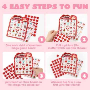 JOYIN 30 Players Bingo Cards (5x5) for Kids School Classroom Exchange Gift Rewards, Fun Party Games, Indoor Family Activities